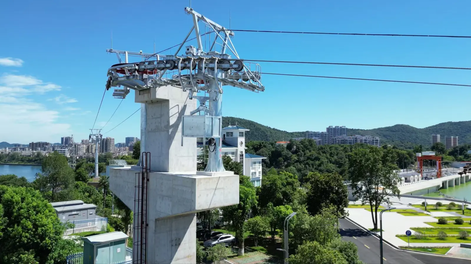 湖北陆水水库除险加固工程升鱼机索道